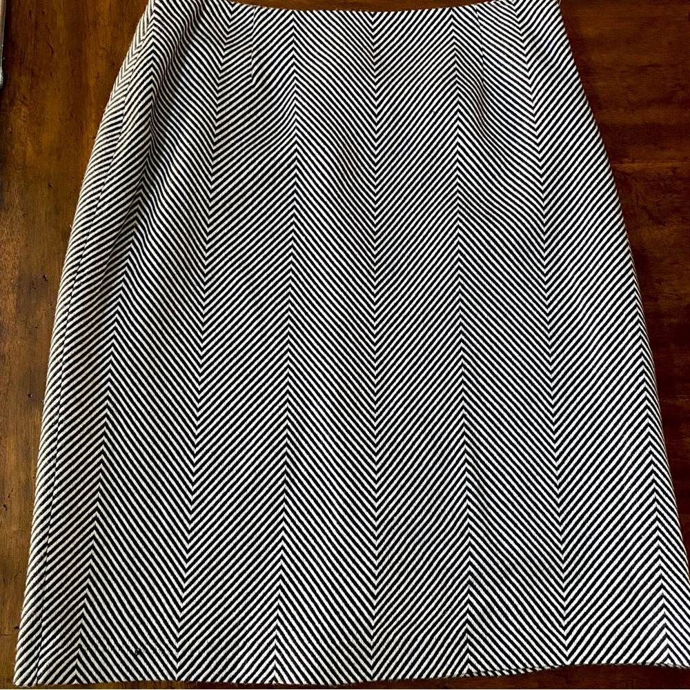 Black and White Chevron Pencil Skirt by Covington